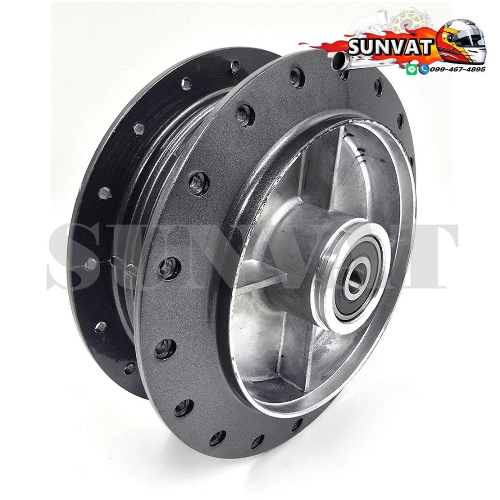 ดุมหลัง SPARK-NANO/SPARK115I/SPARK135/FINN ดุมหลังพร้อมบูช+ลูกปืน สีเทาเข้ม - รูปที่ 2