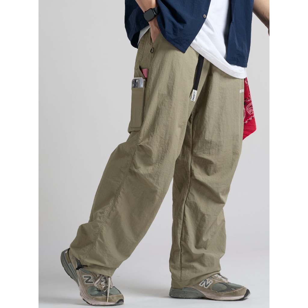 DRAFTCLOTH CARPENTER PANTS กางเกงทรงช่างไม้ ผลิตจาก NYLON RIPSTOP  สีกากี