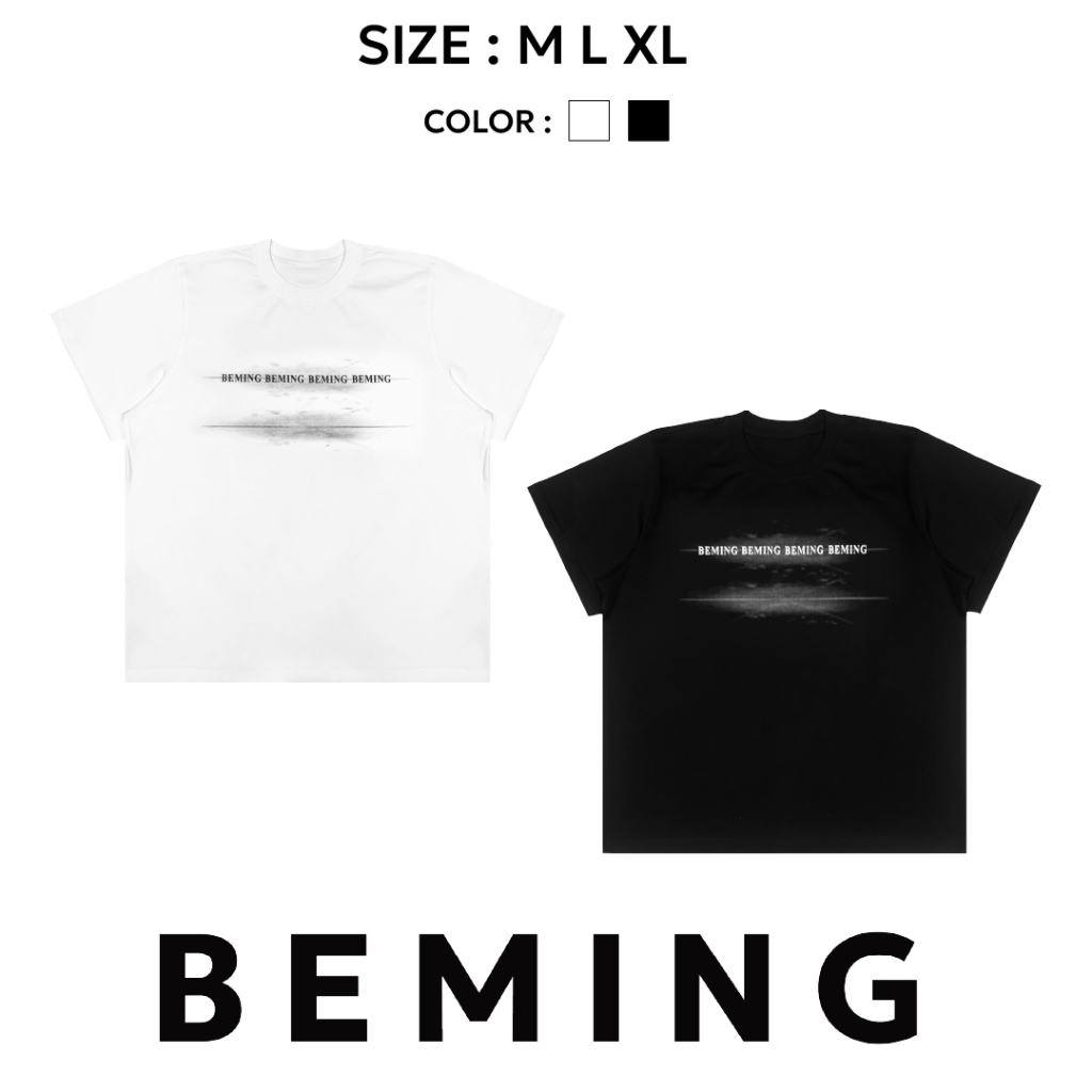 Bemingtop857(M-XL)-Eternal Shirt เสื้อยืดคอกลมสุดคลาสสิก โดดเด่นด้วยลายพิมพ์เท่ๆ