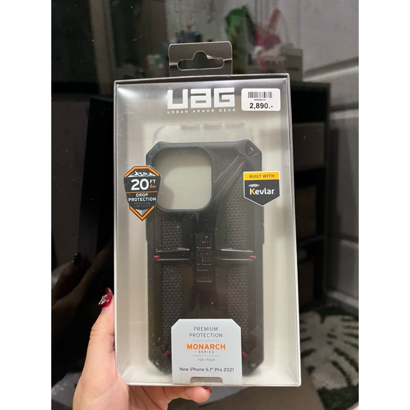 case iphone13 pro UAG แท้ เคสไอโฟน 13 pro kevlar แดงดำ