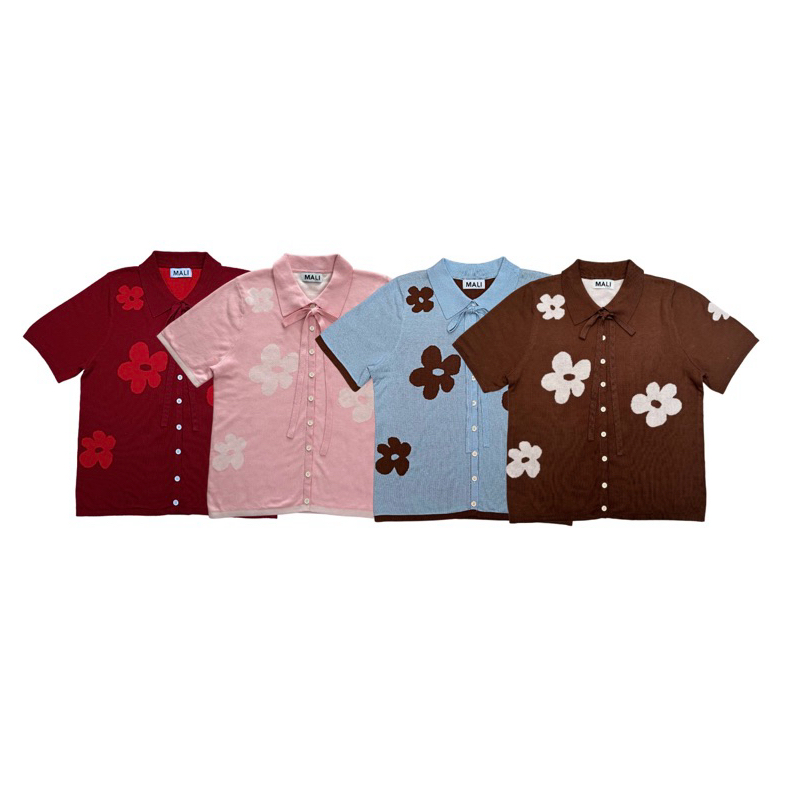 Flower knitting top เสื้ิอทอไหมพรมคอตตอน100% - รูปที่ 2