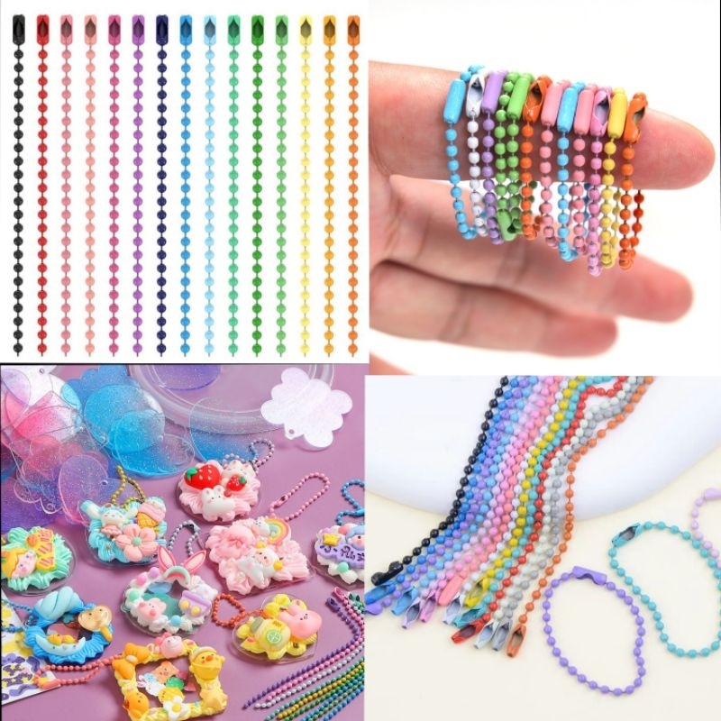 โซ่ไข่ปลาราคาโรงงานถุงละ 50 เส้น ทำพวงกุญแจ งานปัจฉิม ของชำร่วยDIY พร้อมส่งจากไทยจ้า🇹🇭🥰