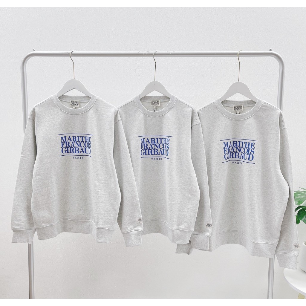 Marithe Classic logo sweatshirt (Light Heather Grey)