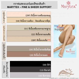 ถุงน่องเชียร์ซัพพอร์ท Marytex รุ่น Fine & Sheer Support (1 ชิ้น)