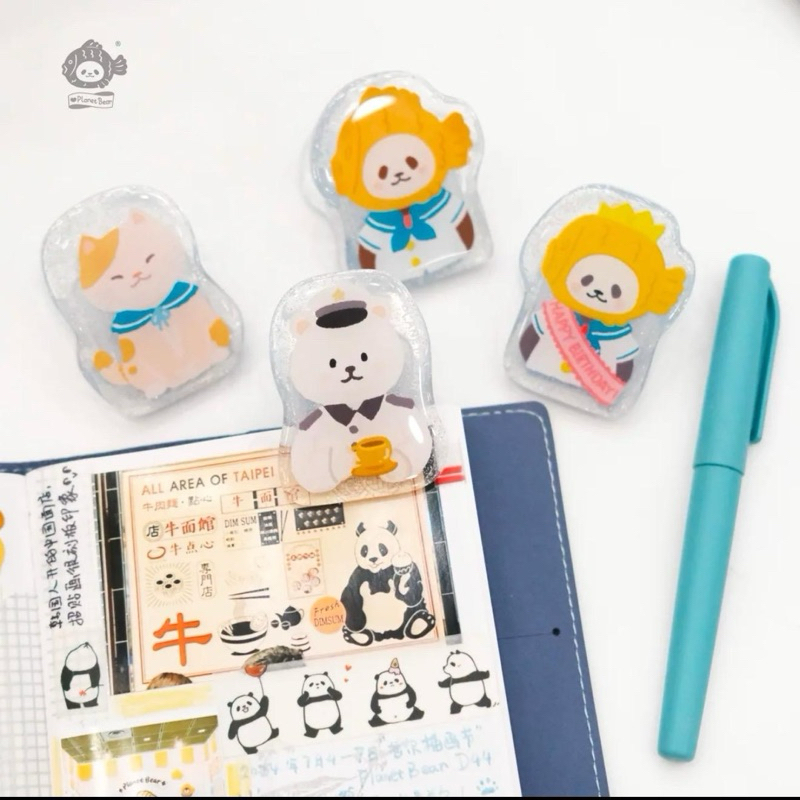 ที่หนีบกระดาษ Planet Bear - Panpan Blindbox Acrylic clip ลุ้นตัวละครต่างๆ