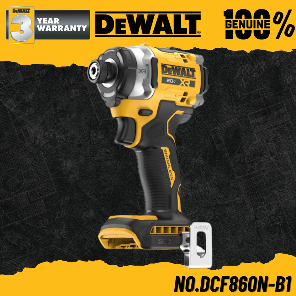 DEWALT ไขควงกระแทกไร้สาย 20V 282Nm No.DCF860N-B1 XR PERFORMANCE REDEFINED