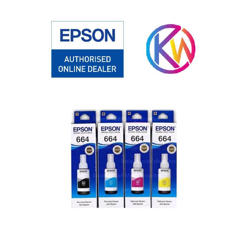 หมึกเติมแท้ Epson  664 BK C M Y