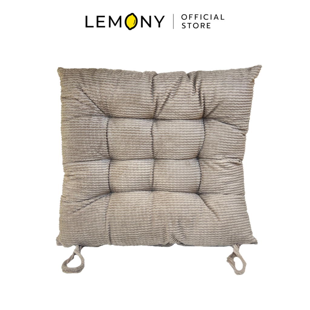 LEMONY Square seat cushion model: MZ-2 (coffee) เบาะรองนั่งทรงสี่เหลี่ยม รุ่น MZ-2 (สีกาแฟ) ขนาด 320