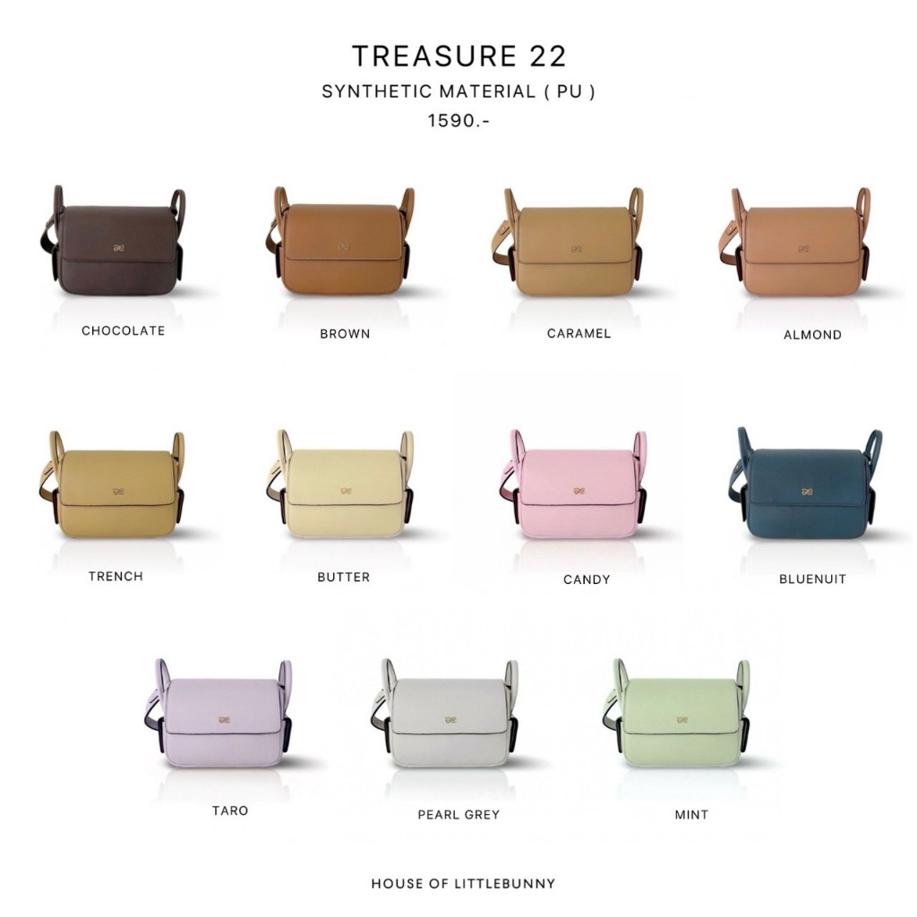 littlebunnystore Treasure22 Pu กระเป๋าสะพาย/ถือ