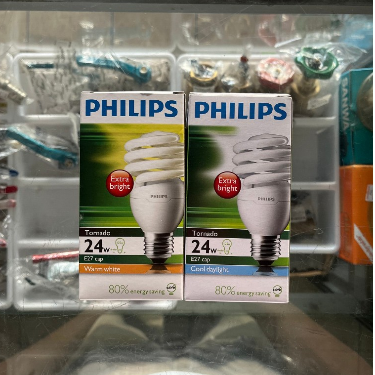 PHILIPS Tornado หลอดไฟ ฟิลิปส์ 24W แสงโทนเหลือง แสงขาว