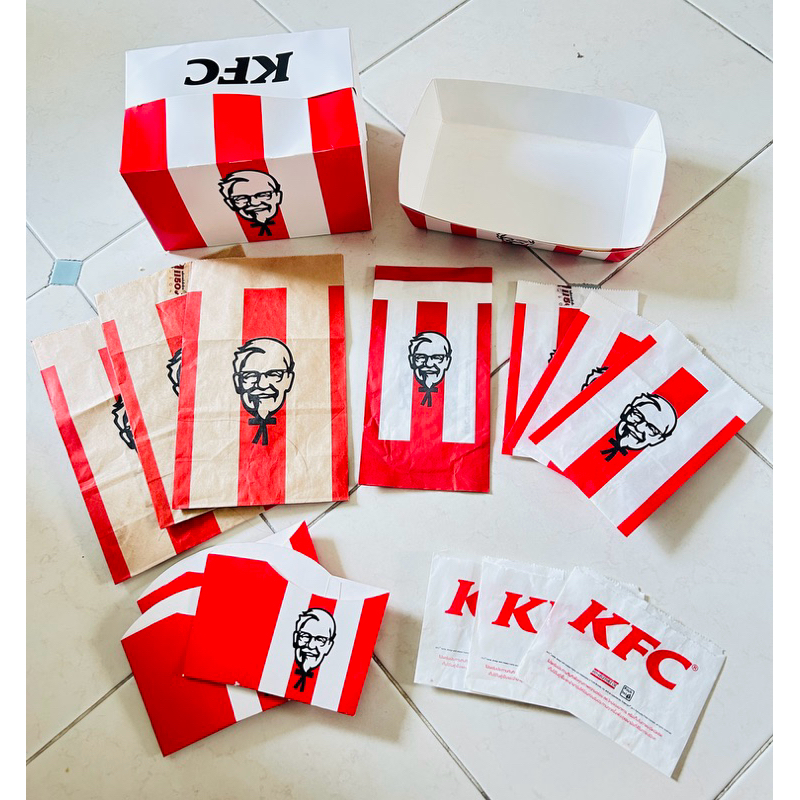 KFC Package กล่องกระดาษเปล่า ถุงกระดาษเปล่า เคเอฟซี(มือสอง)