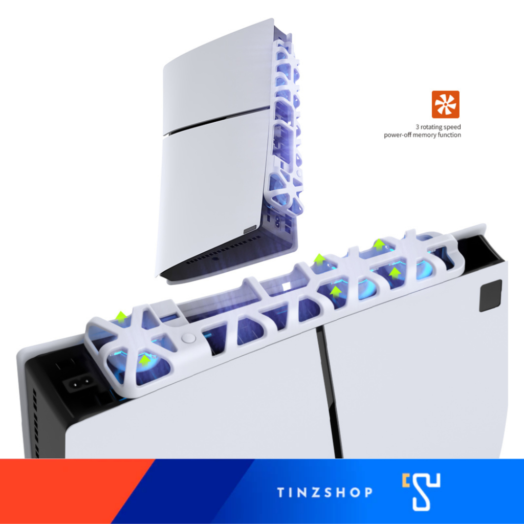DOBE TP5-3538 Cooling Fan For New P-5 / White,Black พัดลมระบายความร้อน สำหรับ PlayStation 5 Slim