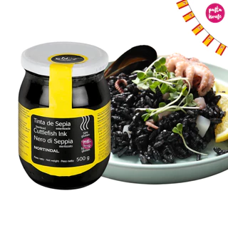 หมึกดำ ทำอาหาร ซอสหมึกดำ ดีหมึกดำ ธรรมชาติ Nortindal Squid Ink / Cuttlefish Ink (หมึกดำ) 500g