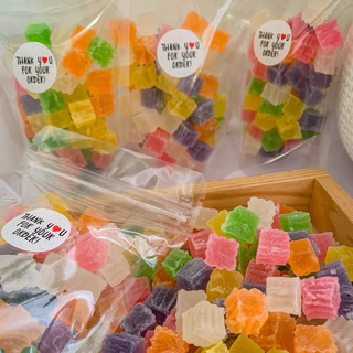 วุ้นกรอบมินิเพชรบุรี รสผลไม้ 6สี 6รส กรอบอร่อย หวานกำลังดี ขนาด 80 กรัม
