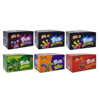 [ SET6 ] Trolli ทรอลลี่ วุ้นเจลาติน สำเร็จรูป ขนาด 12 กรัม กล่อง 12 ชิ้น คละรส (เซ็ต6กล่อง) รุ่น 5 บาท