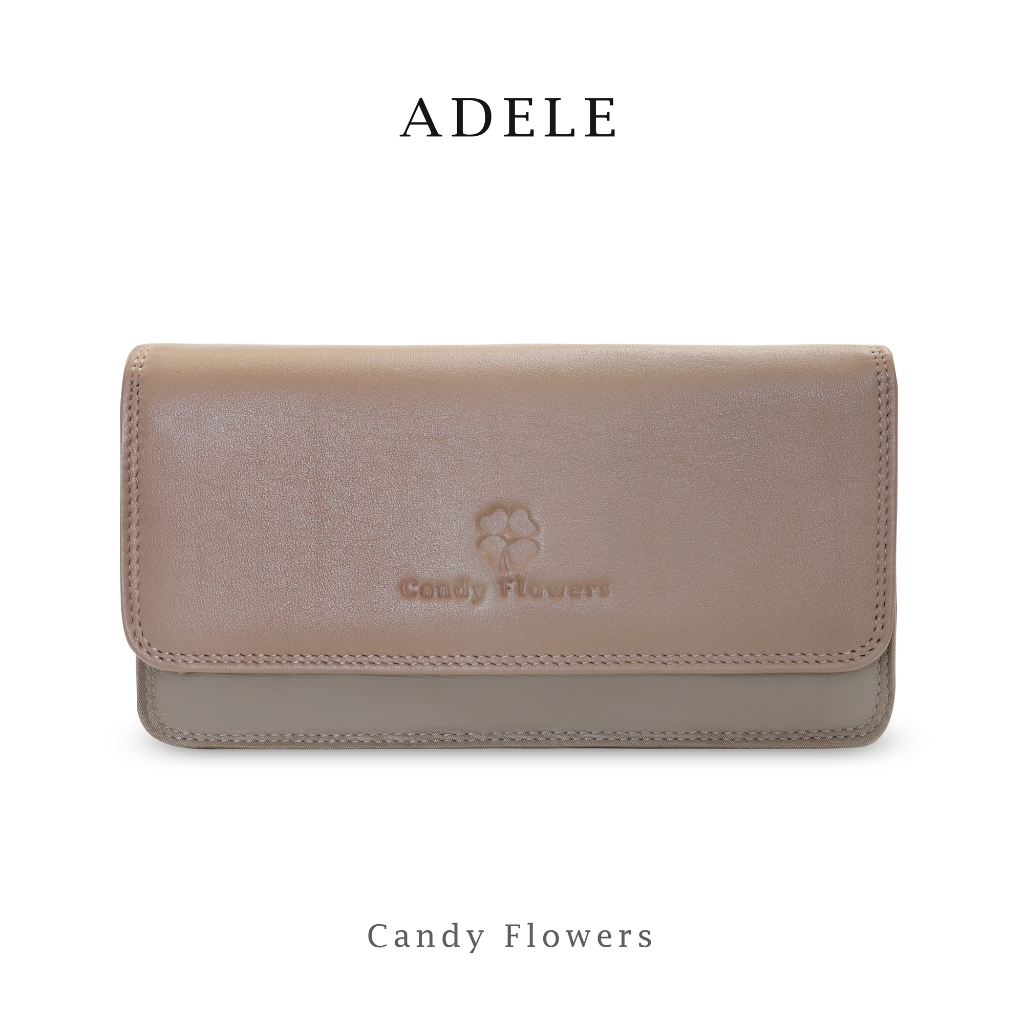 Candy Flowers กระเป๋าสตางค์ รุ่น Adele เนื้อผ้า Nylon Gabardine ขนาด 6.5" มาพร้อม 7ช่องหลักมา และ 14 ช่องใช้บัตร