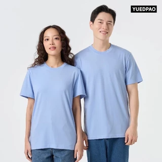 Yuedpao Ultrasoft Non-Iron [NEW] เสื้อยืดคอกลม ผ้านุ่มใส่สบาย ไม่ย้วย ไม่หด ไม่ต้องรีด เสื้อยืดสีพื้น Set Sky Blue