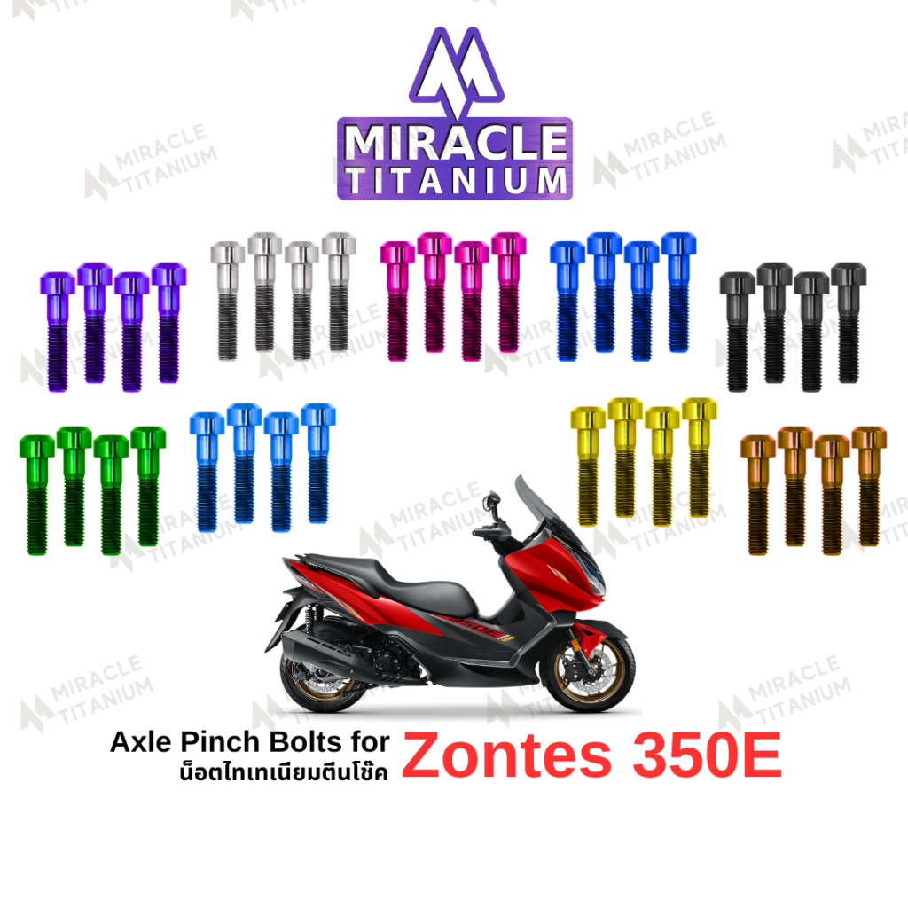 Zontes 350E Axle Pinch Bolts น็อตตีนโช๊คไทเทเนียม
