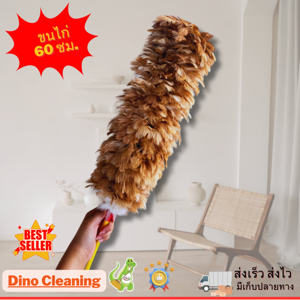 ไม้ปัดขนไก่อย่างดี ขนกลม 60 ซม. เกรดA ด้ามจับพลาสติก ขนแน่นฟู ไม่หลุดง่าย ไม้ปัดฝุ่น ครบไซส์ (พร้อมส่ง)