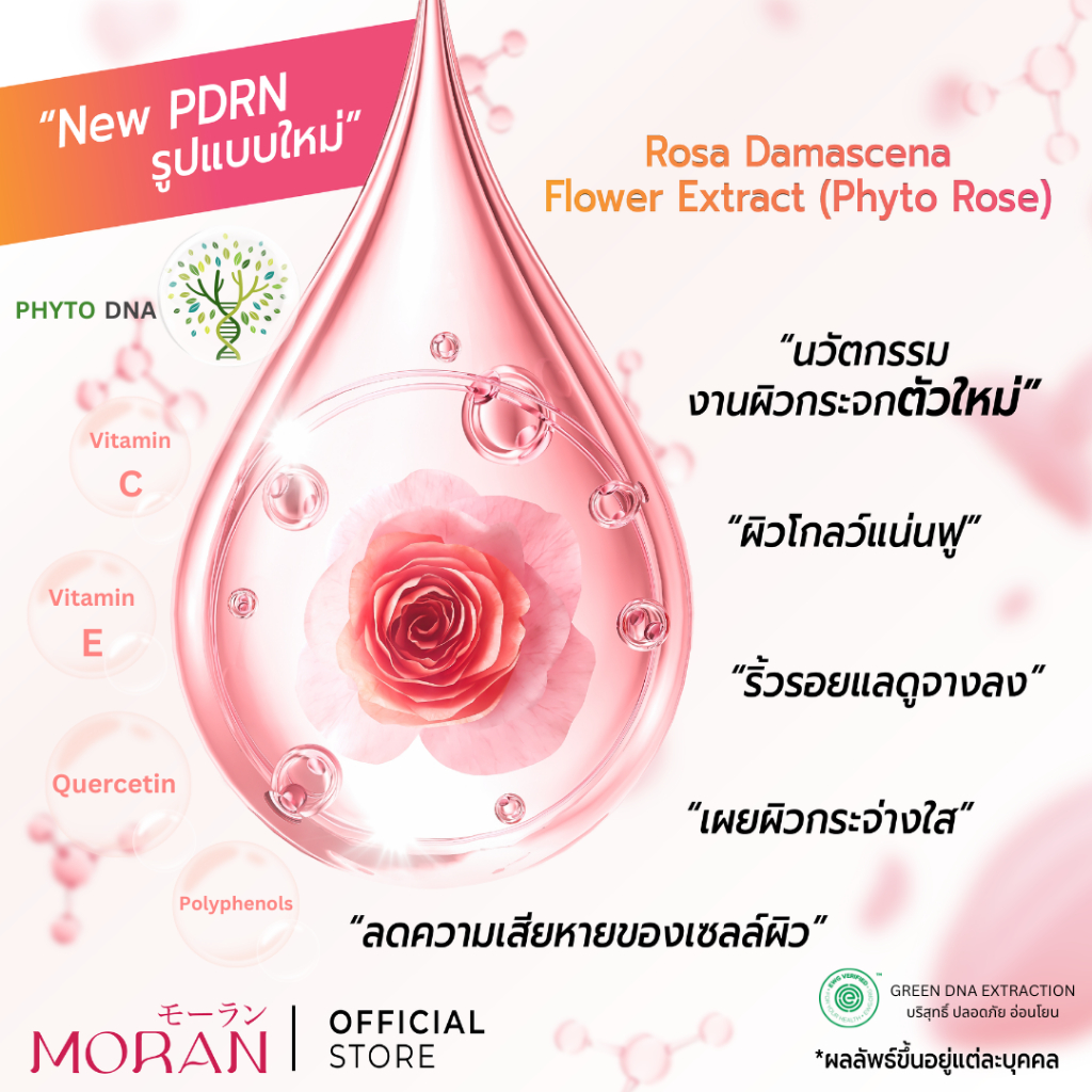🌟มอยส์มอร์รัน 🌹 ไฟโตโรสเจลครีม ( 25 กรัม ) Hydrating Phyto Rose Barrier Gel Cream ชุ่มชื้น กระจ่างใส - รูปที่ 5