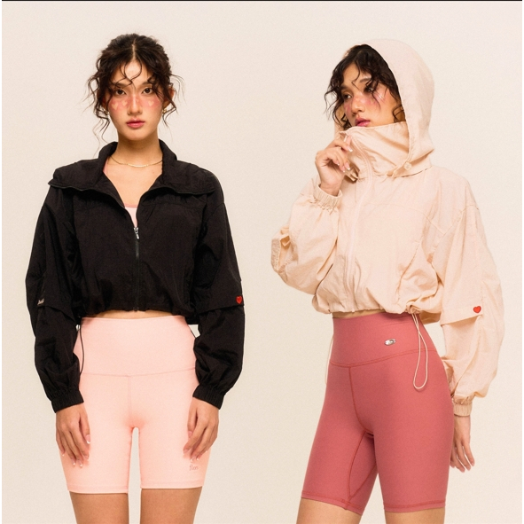 Heart Nylon Hoodie Jacket UPF50+ – The Flos Club (กัน UV/Hoodถอดเข้าออกได้)
