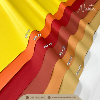 PD หนังเทียม PVC กันน้ำ สีสันสดใส หนังเกรด A งานเฟอร์นิเจอร์ทุกประเภท โทนแดง เหลือง ส้ม