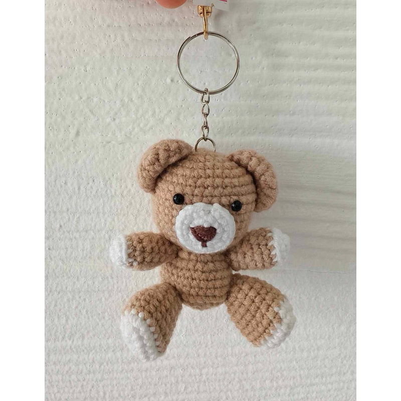 พวงกุญแจโครเชต์ teddy bear