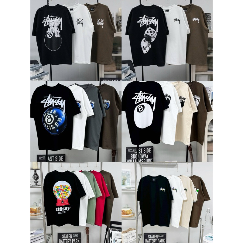 •เสื้อยืดแบรนด์Stussy อก44-46สกรีนหน้า-หลัง