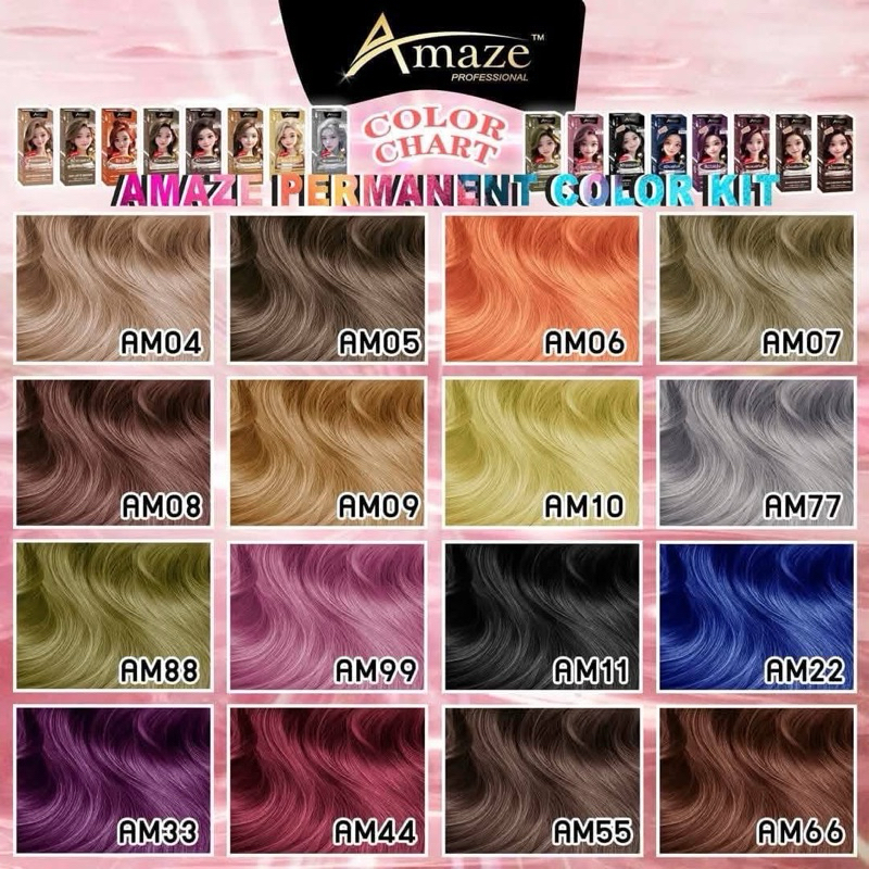 AMAZE Professional สีย้อมผมออแกนิก อะเมซ ครีมเปลื่ยนสีผม 100 ml.