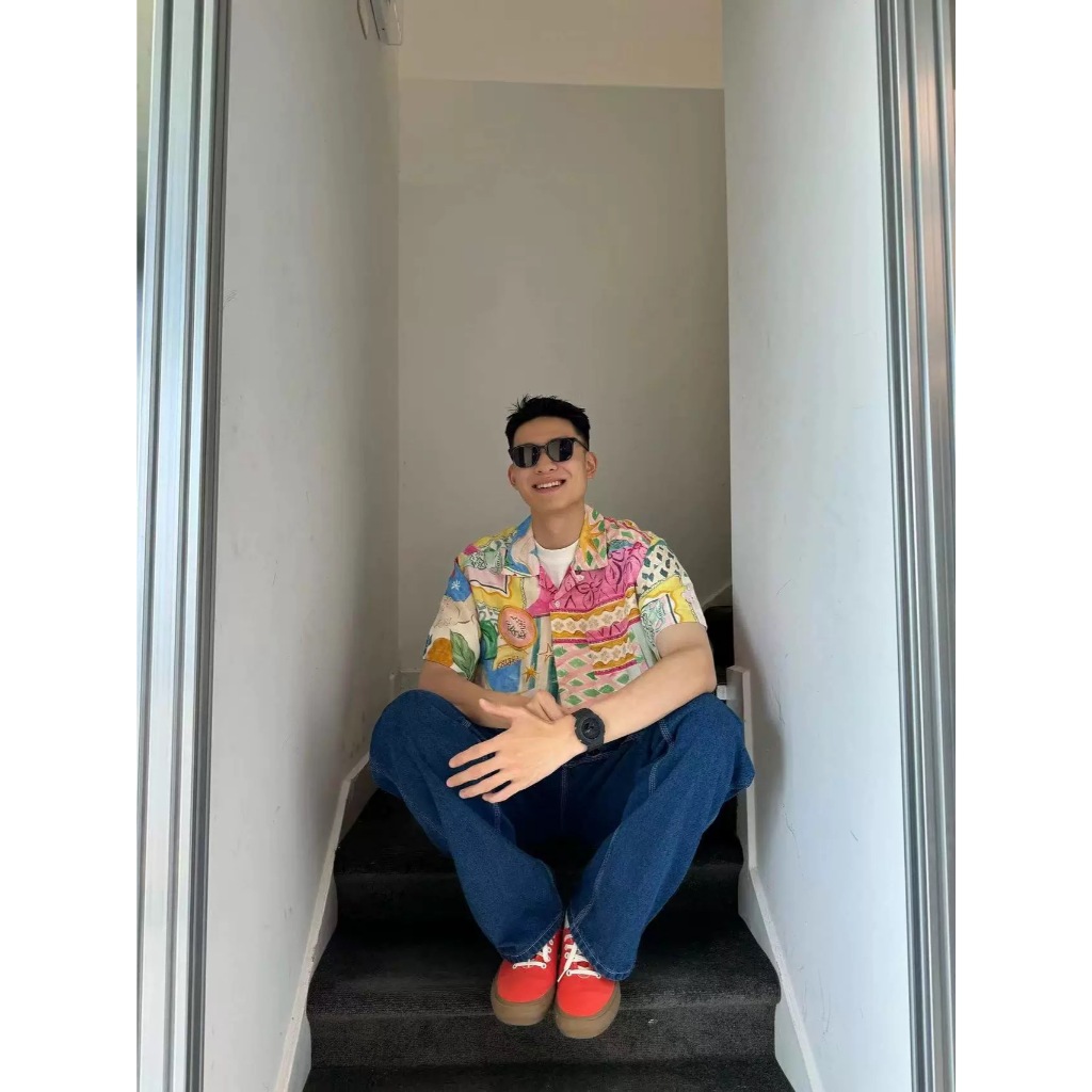 knowyou_เสื้อเชิ้ตลายกราฟฟิกพาสเทลพาสใจ ต้อนรับสงกรานต์สงใจ M-XXLพร้อมส่งหนักมาก
