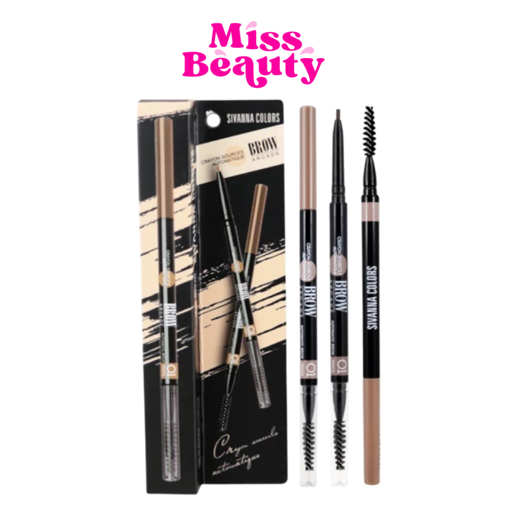 HF206 Sivanna Colors  Crayon Sources Automatique Eyebrow Pencil ซีเวนน่า เครออน ซอร์ส ออโต้เมทิค ดินสอเขียนคิ้ว 0.1 กรัม