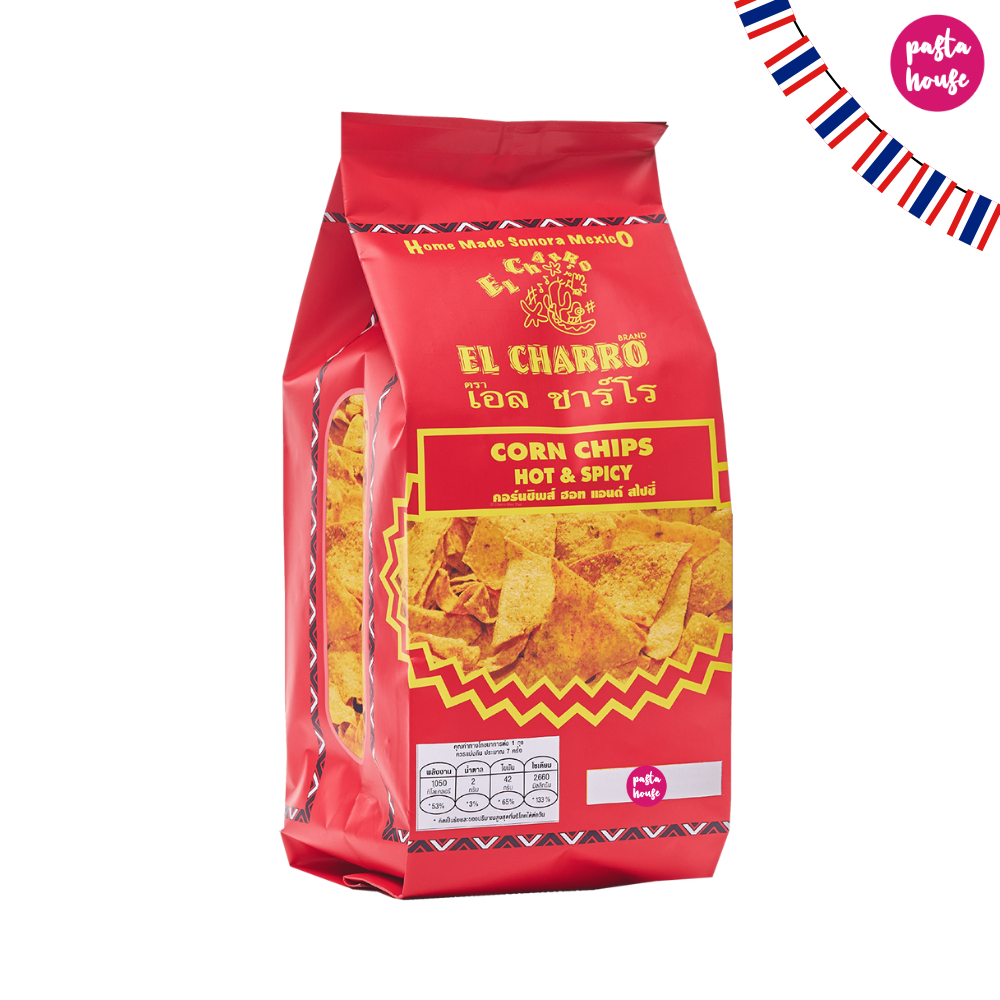 เอล ชาร์โร คอร์นชิพส์ รสเผ็ด 200ก El Charro Spicy Chip Nachos / Tortilla Mexican