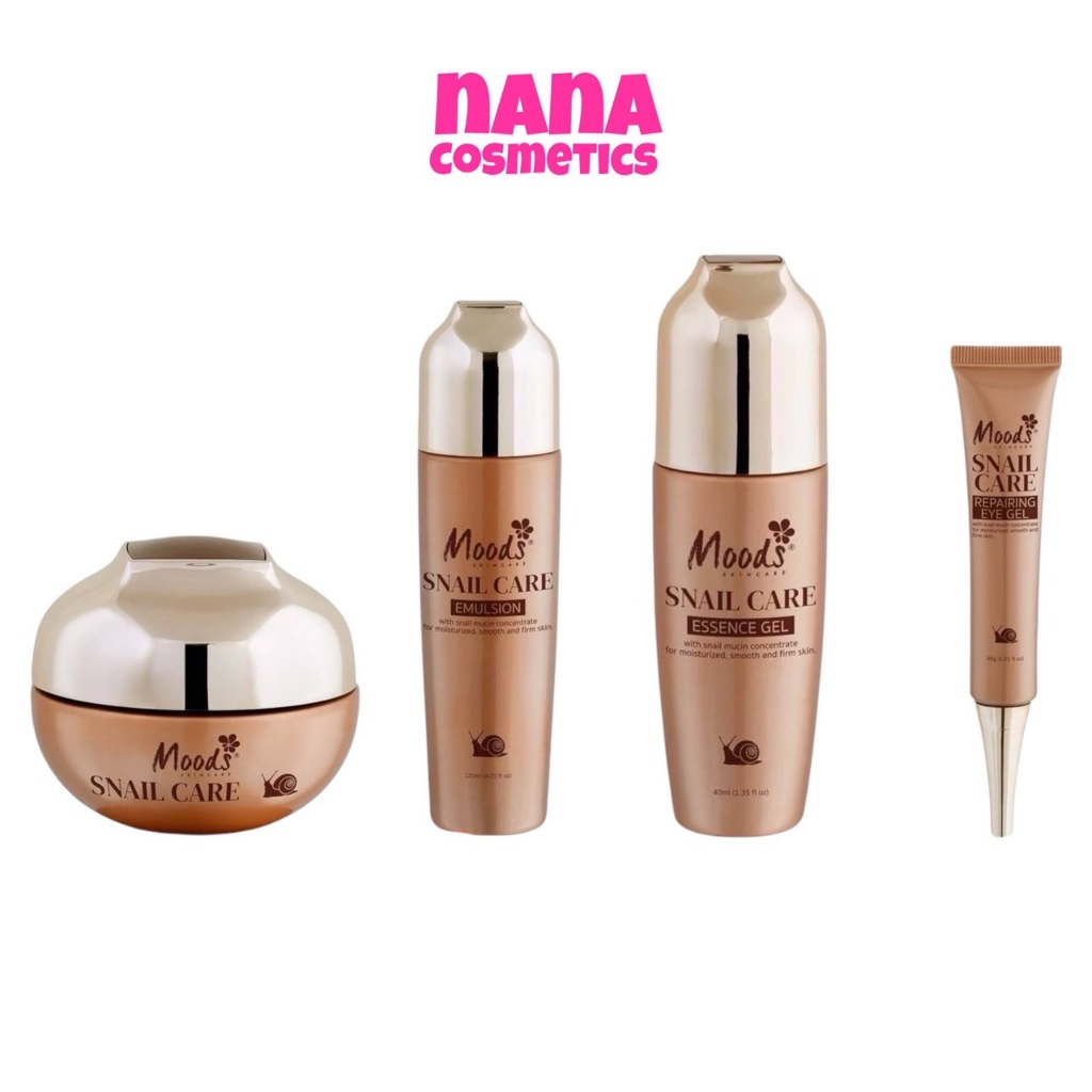 มูดส์ สเนล แคร์ เซต MOODS Snail Care Emulsion Essence Gel Cream Repairing Eye Gel