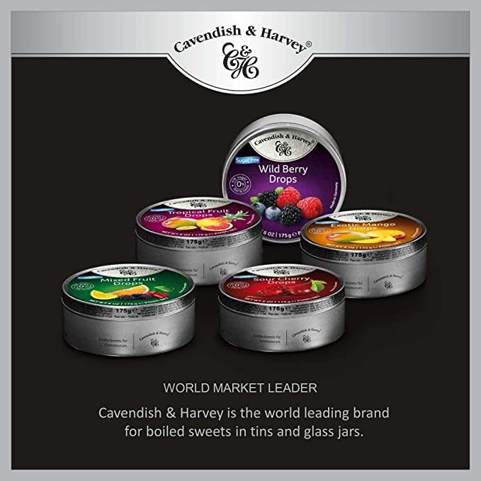 Cavendish & Harvey ลูกอมรสผลไม้ชั้นดี 175-200g สินค้าจากเยอรมัน มี 20 กว่ารส