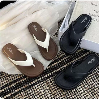 รองเท้าแตะผู้หญิง พื้นนิ่มกันลื่น กันน้ำ พื้นหนา รองเท้าแตะหูคีบ ยางPVC S-152
