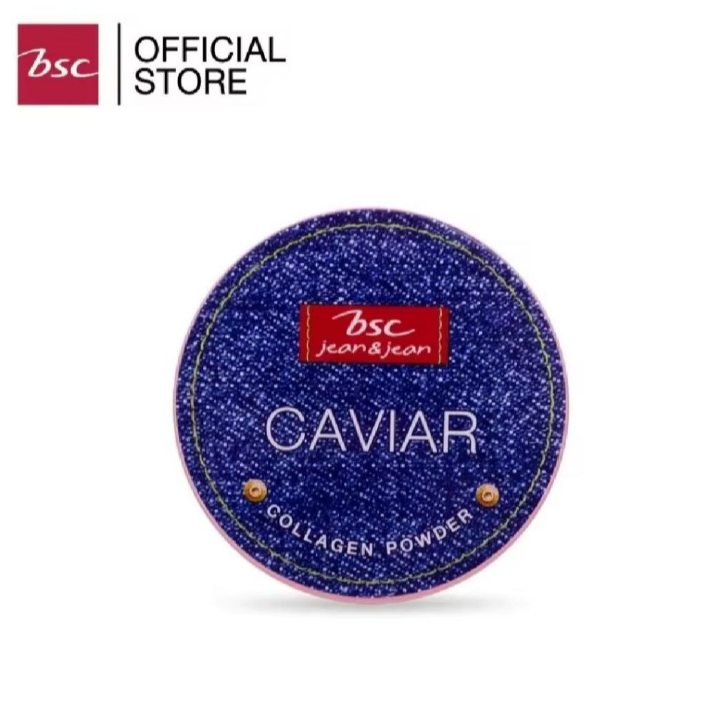 BSC JEANS CAVIAR COLLAGEN POWDER SPF45 PA+++ แป้งผสมรองพื้น 9.5g.