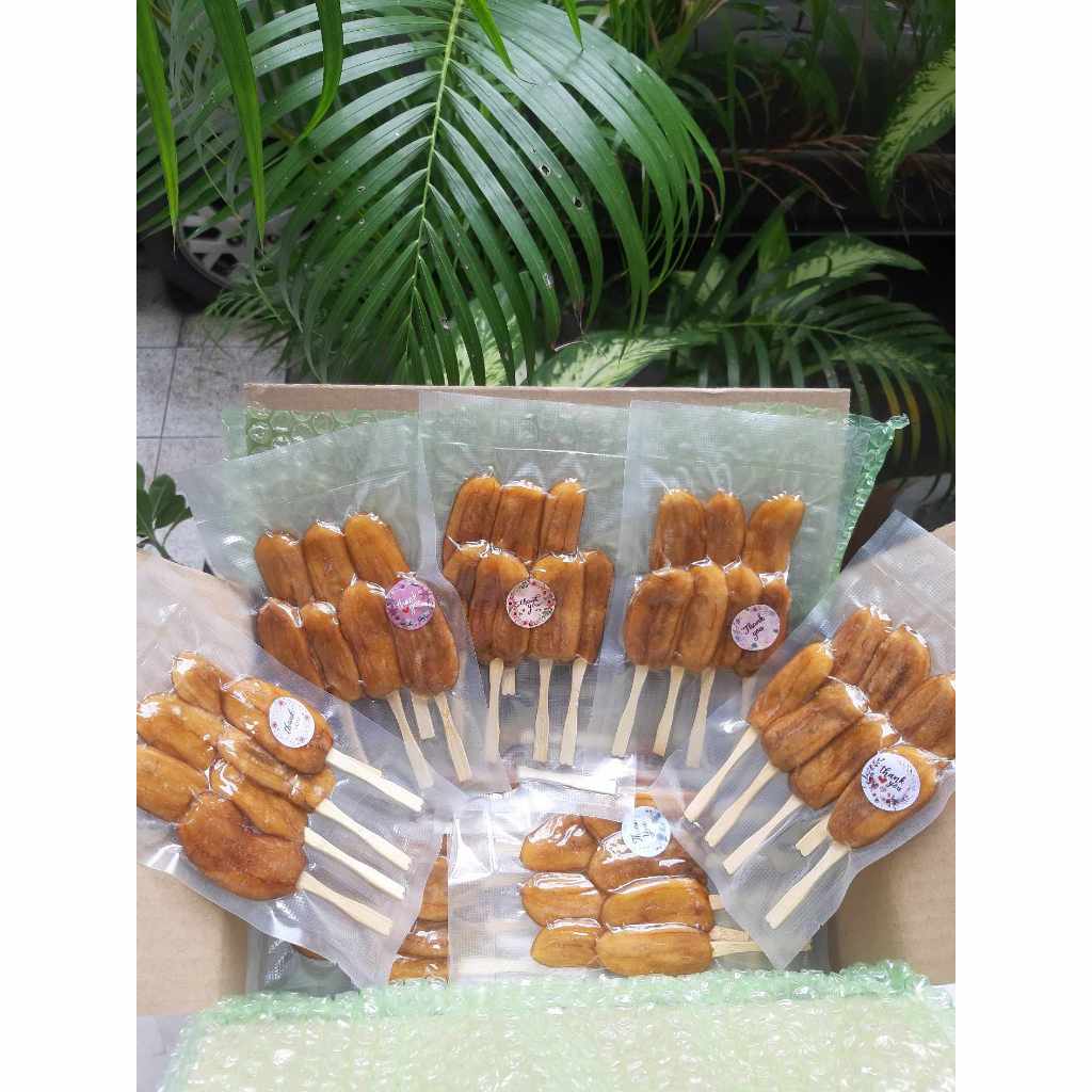 50 เเพ๊ก 4-5ลูกล้วยตากเสียบไม้เกรดสูญญากาศขายส่ง50ห่อ( 85กรัม)ใหม่สดสะอาดเก็บได้นาน