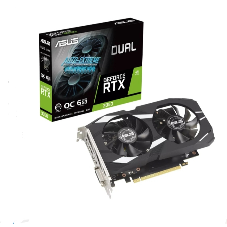 VGA (การ์ดแสดงผล) ASUS DUAL GEFORCE RTX 3050 OC EDITION 6GB GDDR6 (DUAL-RTX3050-O6G)