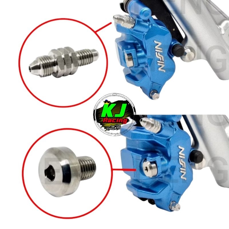 น็อตย้ายรูน้ำมันเบรคปั้มล่าง สำหรับปั้มเดิม Waveทุกรุ่น