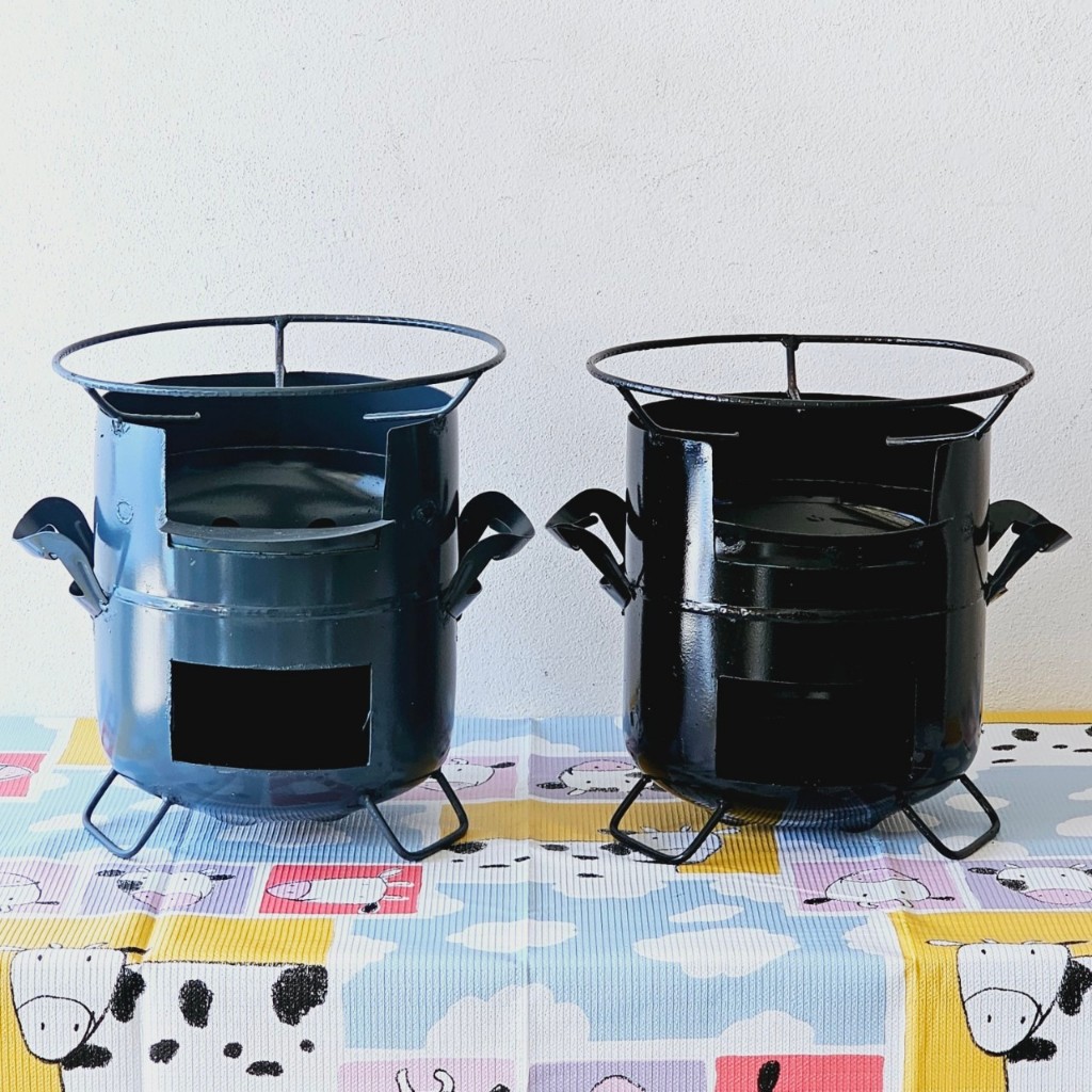 เตาอังโล่เหล็ก เตาถ่าน เตาถังน้ำยาแอร์ (ทำจากถังนํ้ายาแอร์) ขนาด 30 ซม.