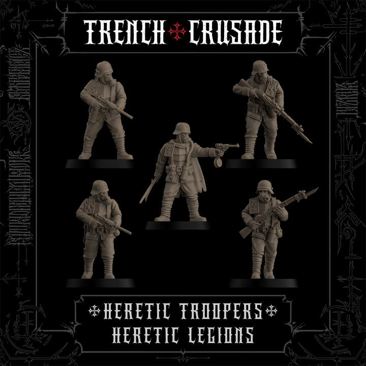 [Trench Crusade Officials Models] Heretic Troopers แถมฟรีอาวุธอัพเกรด