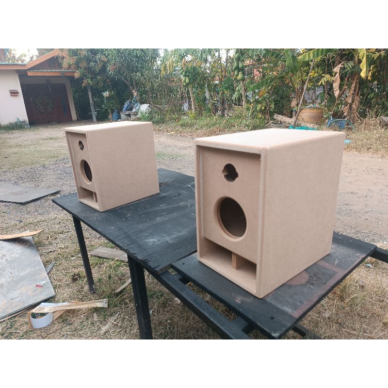 ตู้ลำโพงสูตรเขาวงกตจิ๋ว ใช้กับดอกฟูลเรนจ์ 4นิ้ว+แหลม 2นิ้ว(งานดิบ ราคาต่อ1ตู้)