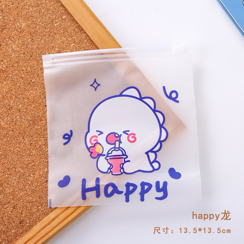 ถุงซิป แบบรูด พลาสติก กันน้ำ ลายการ์ตูน 13.5x13.5cm พร้อมส่งในไทย ซองใส่เครื่องเขียน ซองเก็บของ ใส่ขนม (ราคาต่อใบ)