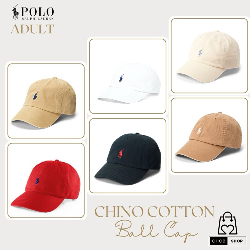 [New_ของแท้ %_พร้อมส่ง]_Polo Ralph Lauren หมวก Cap ปักม้าเล็ก ไซส์ผู้ใหญ่ปรับขนาดรอบศรีษะได้