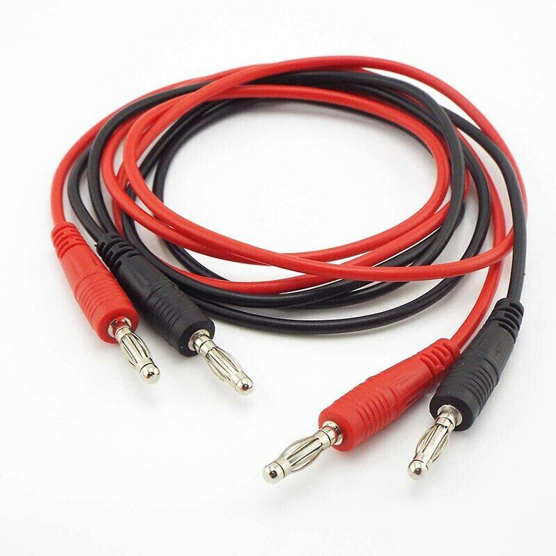 4mm Banana Plug Male to Banana Plug dual end test lead cable for Multimeter Test 2เส้น