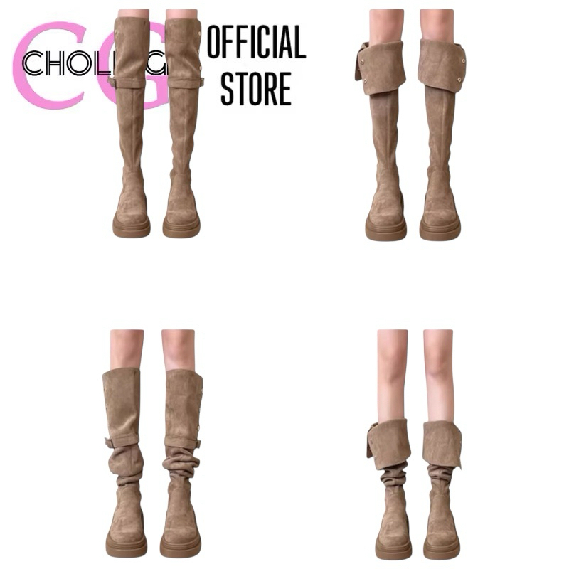 Chole G : Nene Signature 4in1 Korea Long Boots รองเท้าบูทยาวเกาหลี ใส่ได้4แบบในคู่เดียว ส้น 7cm (SH0192)