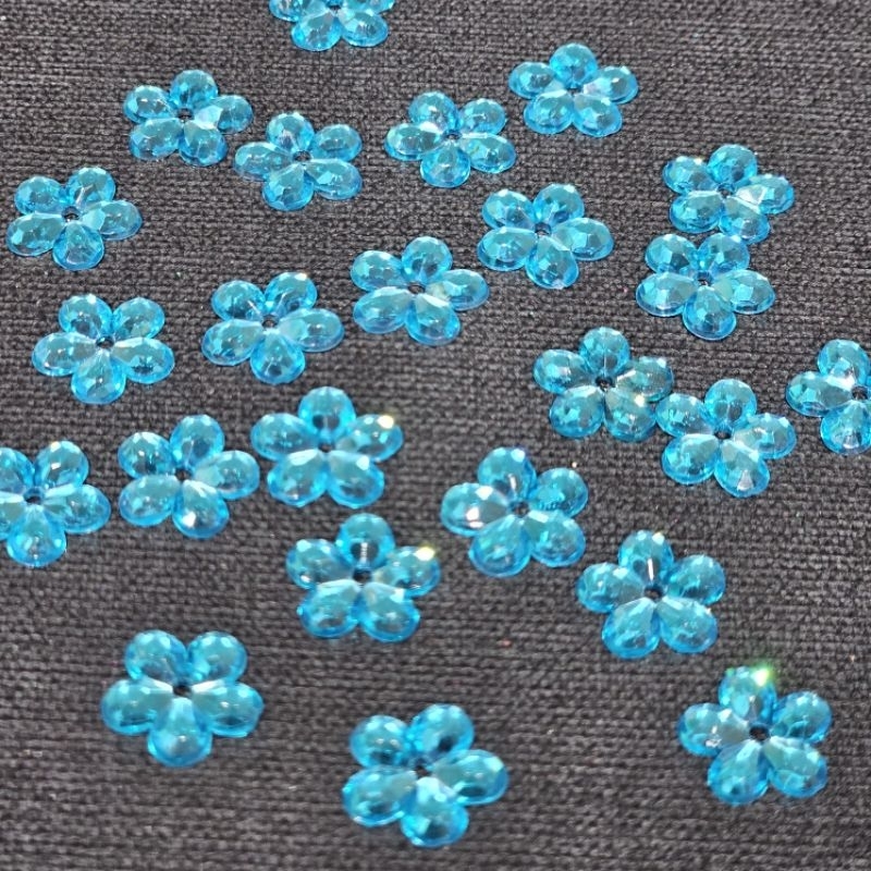 DP15 พลอยดอกไม้พลาสติก 10 มิลจำนวน 50 ชิ้น - รูปที่ 6