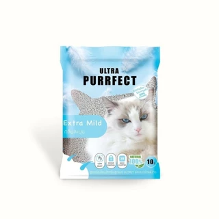 ทรายแมวเบนโทไนท์ (ถ่านหินภูเขาไฟ) ULTRA PURFECT ฝุ่นน้อย Nature 100% (ขนาด 10 ลิตร)
