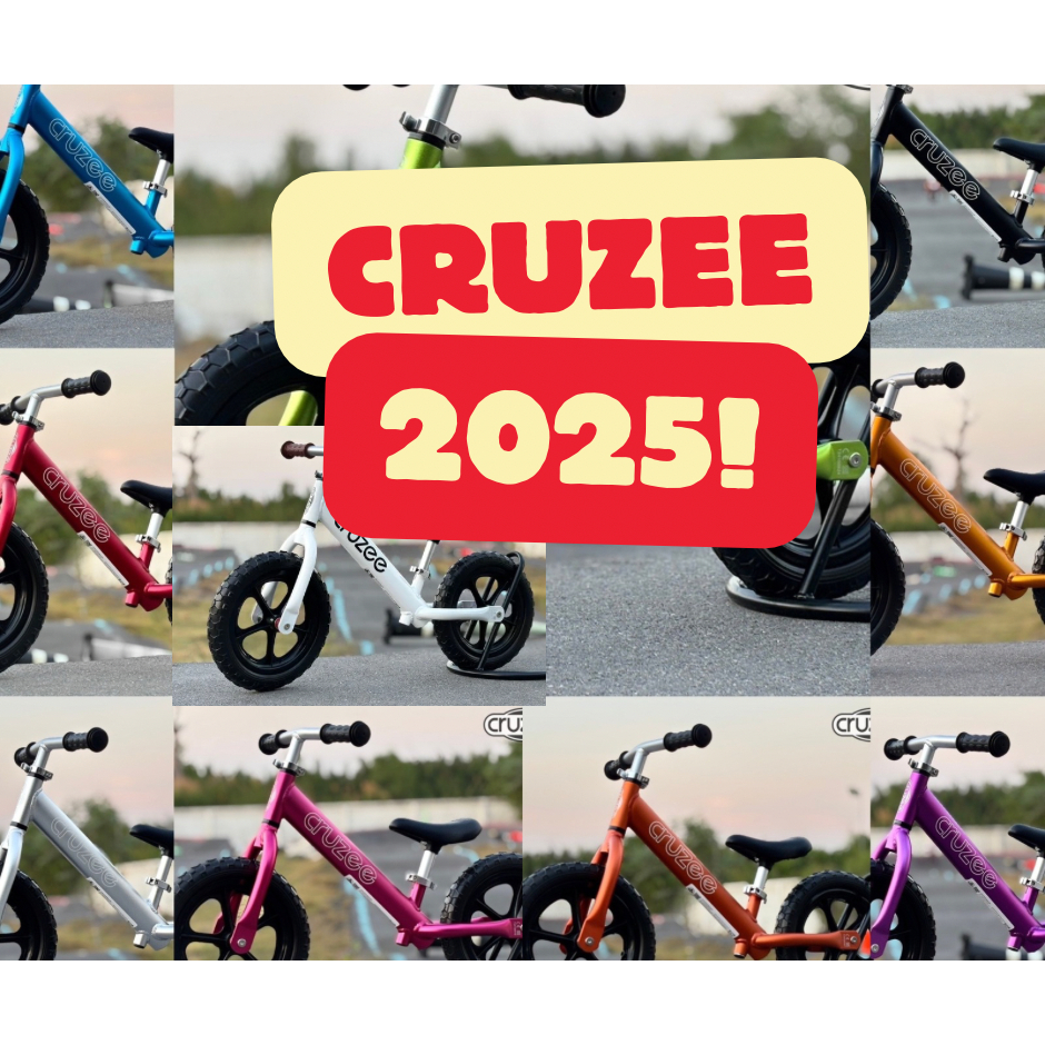 จักรยานทรงตัวขาไถ Cruzee ปีใหม่ล่าสุด 2025 ล้อดำ