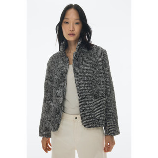 H&M(เอชแอนด์เอ็ม) เสื้อแจ็คเก็ตผ้าทอแจคการ์ด ผู้หญิง 1263195…